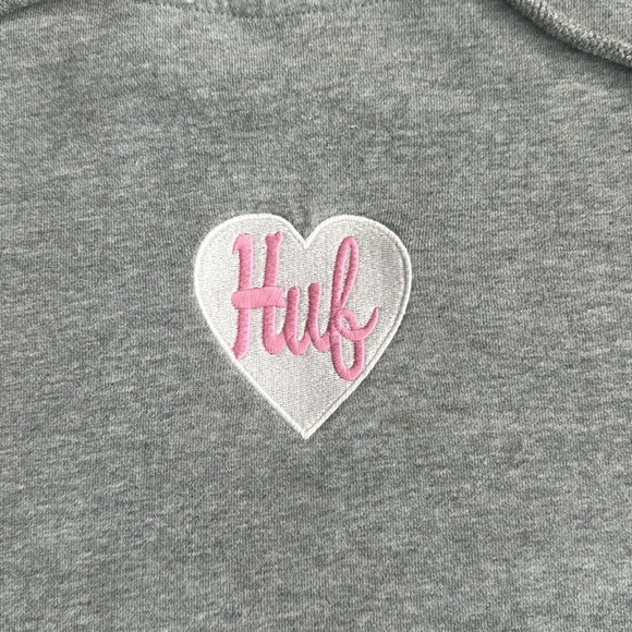 Huf large grey hoodie sweatshirt - Picture 2 of 5